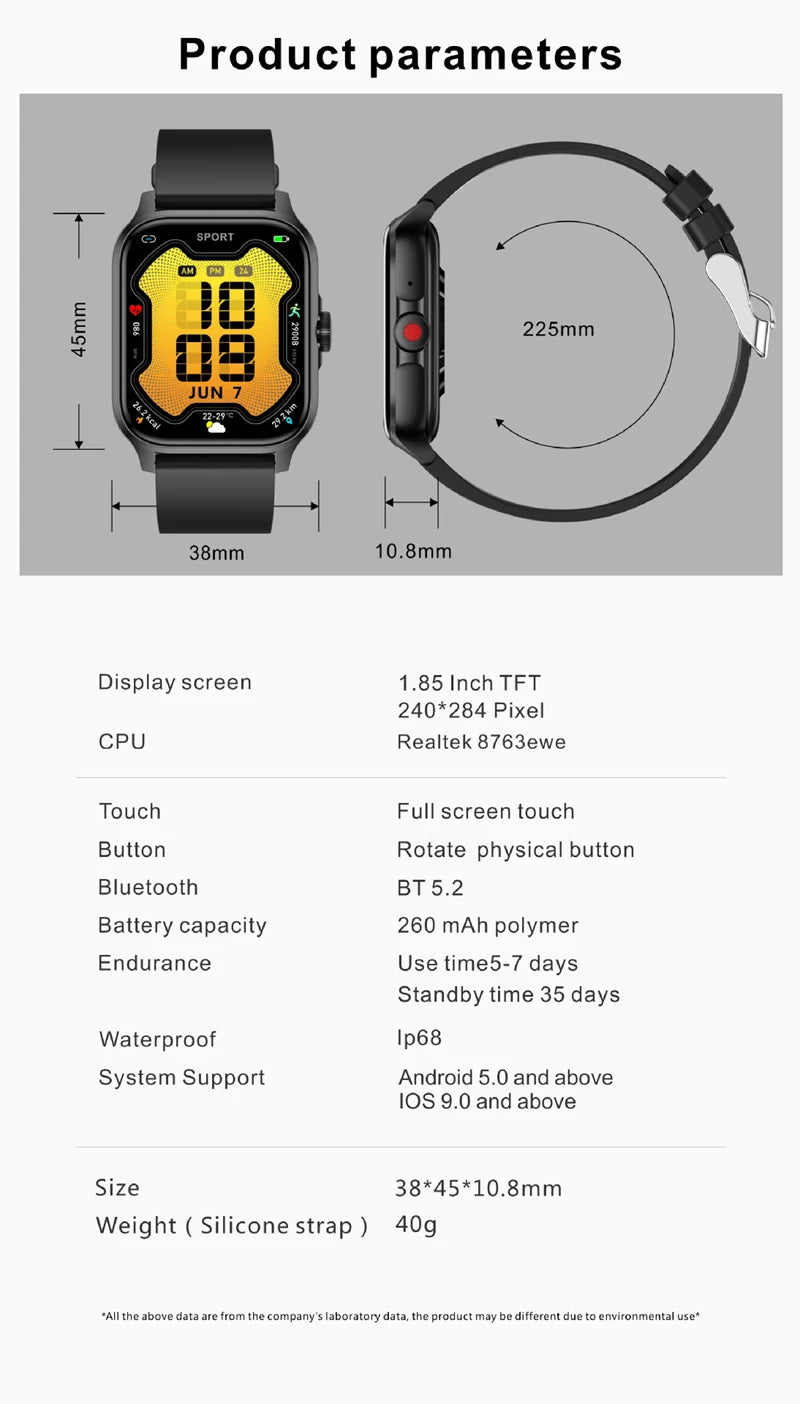 Lenovo QX15 Smart Watch Men & Women Full Touch Screen Sport Fitness Watch Man Waterproof Bluetooth For Ios Android Smartwatch