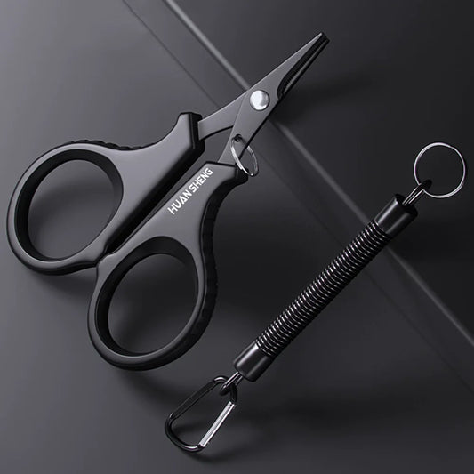 1set Titanium Coating Stainless Steel Fishing Scissor Plier Cut PE Braid Line Cutter Plies Carp Outdoor Fishing Accessories Tool