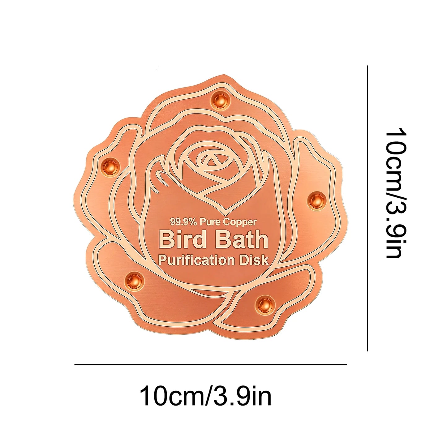 Bird Bath Copper Disk bird bath purification tray Metal Cleaner Disks Feeder Accessories For Water Bowl