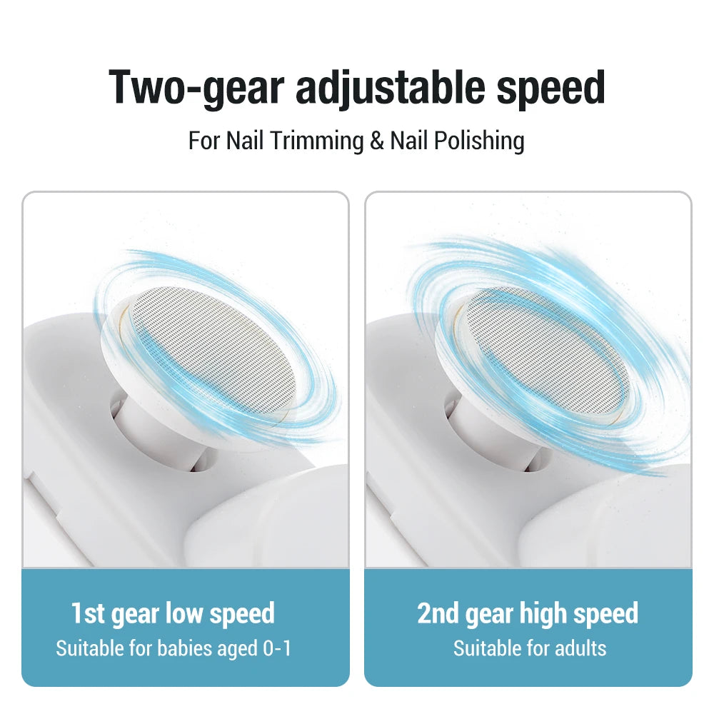 2 in 1 Electric Nail Clipper Grinding and Polishing Multifunctional Portable Automatic Nail Grinder Electric Manicure Tool