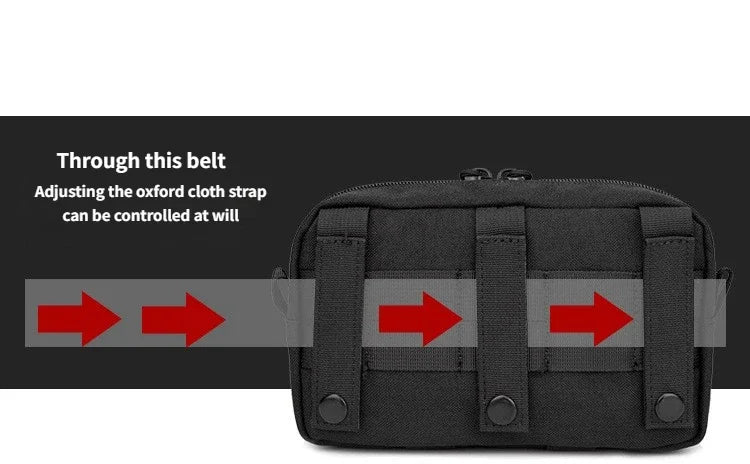 Tactical Molle Horizontal Admin Pouch with Front Drawstring Pocket EMT Pouch EDC Utility Orgaznier Bag Hunting Fanny Pack
