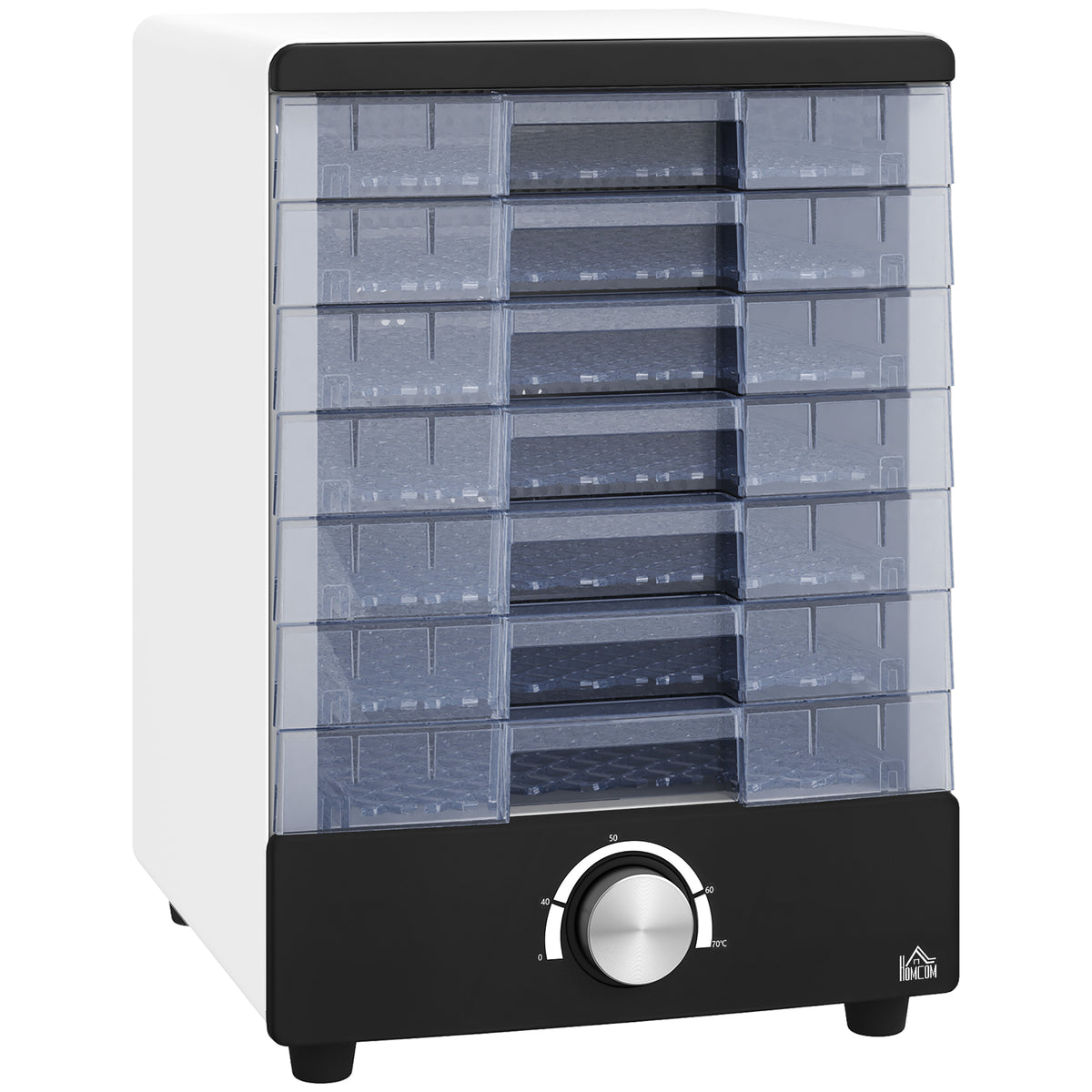 HOMCOM Seven Tray, 40-70°C Food Dehydrator - White