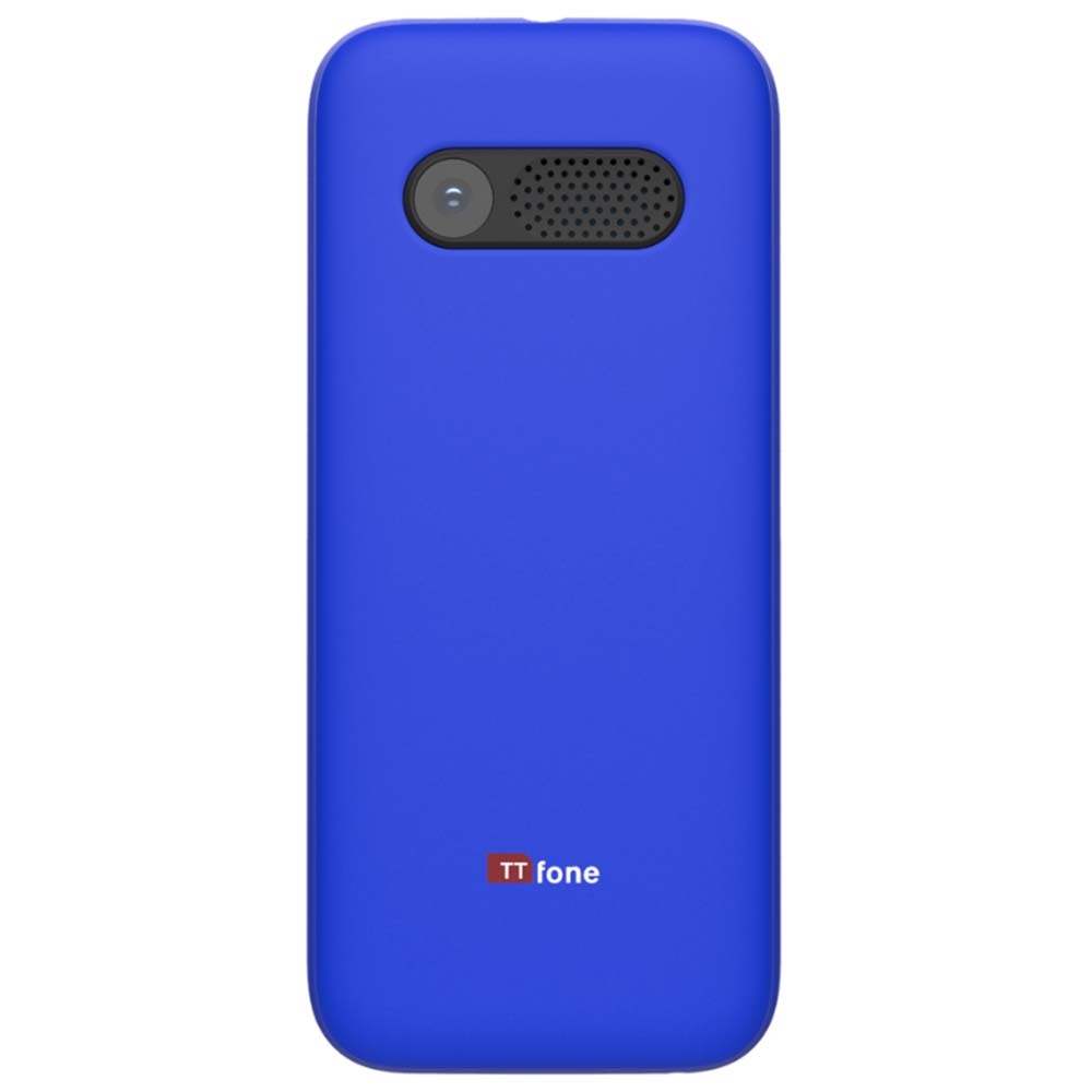 TTfone TT150 Unlocked Basic Mobile Phone UK Sim Free, Long Battery Life, Dual Sim with camera and games, easy to use, durable and light weight pay as you go - Blue with USB Cable