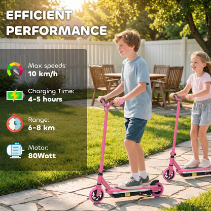 AIYAPLAY Electric Scooter for Kids 6-14 Years, with Colourful Lights, Pink