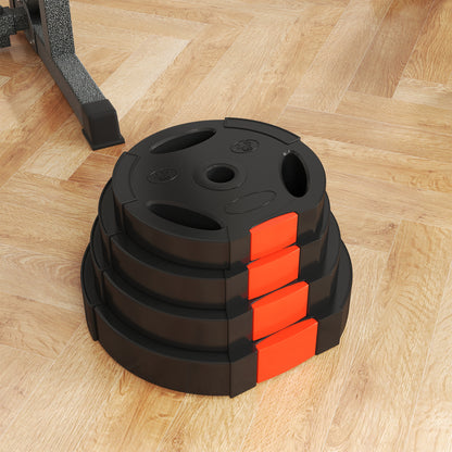 SPORTNOW Weight Plates Set, with Two 5kg and Two 2.5kg weights, Black
