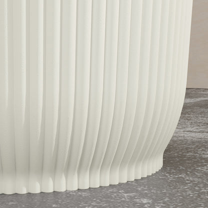 Outsunny Set of Two Ф22cm Planters - White