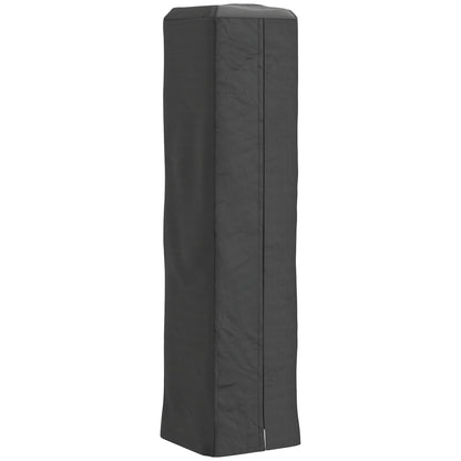 Outsunny Heavy Duty Gas Pyramid Patio Heater Cover, Full Length Outdoor Heater Cover Protector, UPF 30+ Oxford Fabric with Zipper, Black