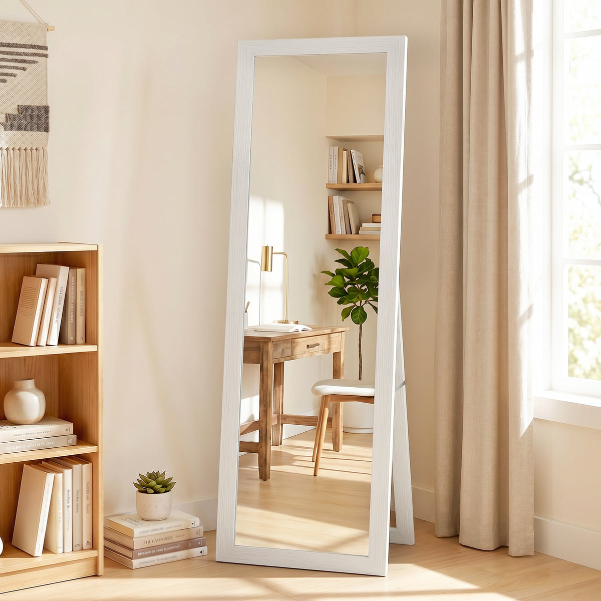 HOMCOM 37 x 157 cm Full Length Mirror - White