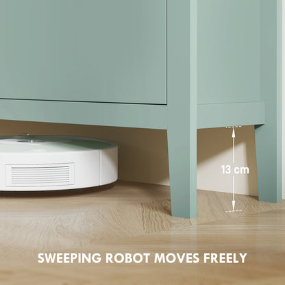 HOMCOM Modern Four-Drawer Shoe Cabinet - Green