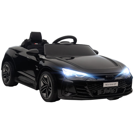 HOMCOM Audi Licensed 12V Kids Electric Ride-On, with Remote Control, Suspension System, Lights, Music, Motor - Black
