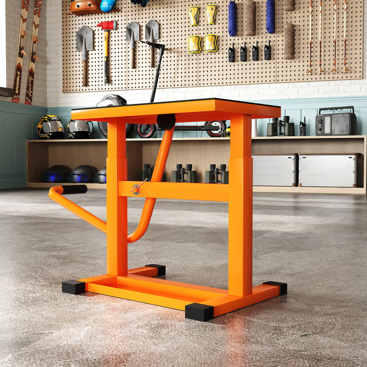 DURHAND Steel Motorbike Jack Lift, 27.5 / 39.5 H cm - Orange