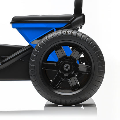 AIYAPLAY Pedal Go Kart for Kids 2-5 Years, with Silent EVA Wheels, Metal Frame, Blue