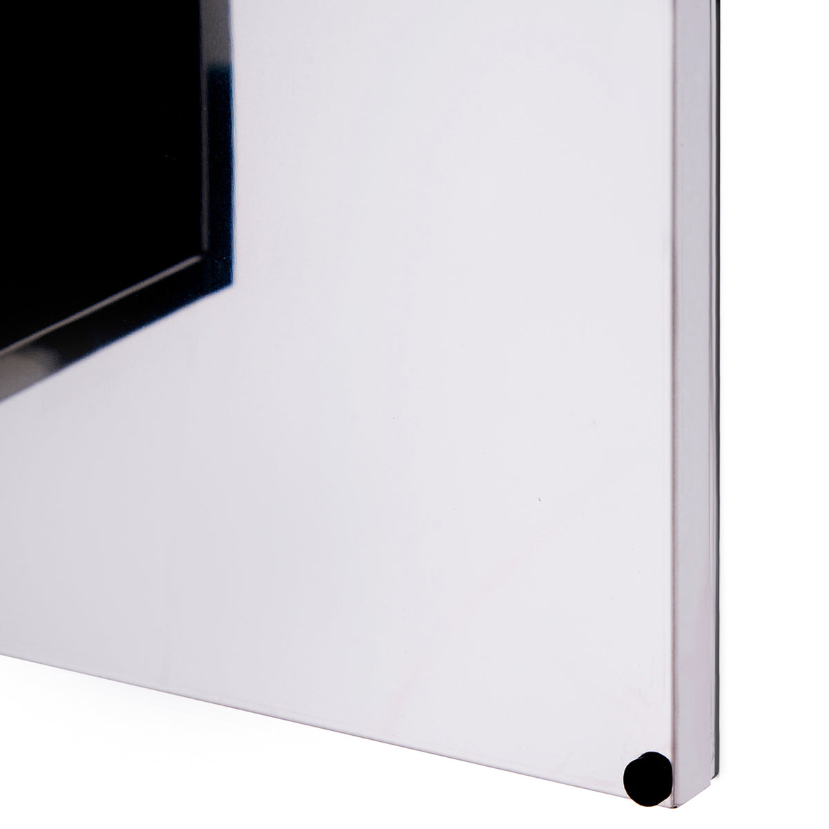 HOMCOM Bathroom Mirror Cabinet, Stainless Steel Wall Mounted Bathroom Cabinet with Mirror for Small Cloakroom Compact Space, 30 x 14 x 55 cm