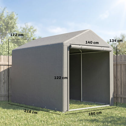 Outsunny 2.2 x 1.6 m Outdoor Storage Tent, with Accessories - Light Grey