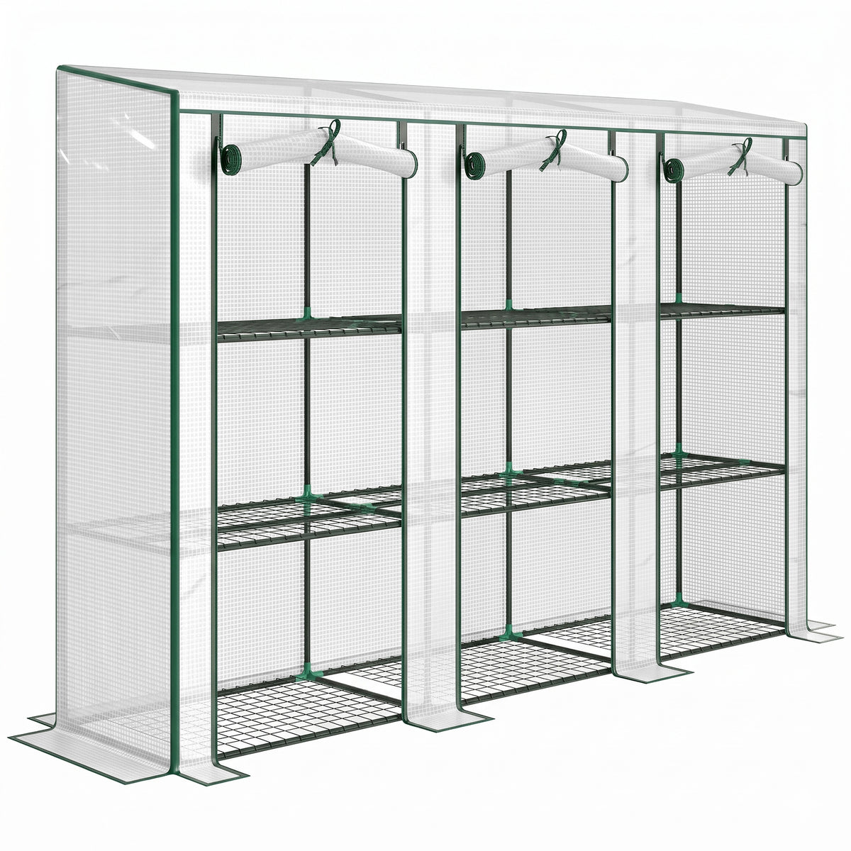 Outsunny 46 x 215cm Nine-Shelf Greenhouse
