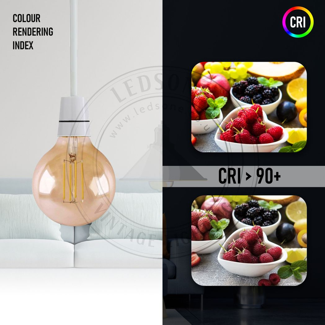 G95 E27 4W Edison Style LED filament  shape Retro 2700K Warm white screw bulbs