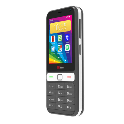 TTfone TT280  Simple 4G Dual SIM Bar Phone with Android, 2.8" Touchscreen, Keypad, 2MP Camera, USB-C - Easy to Use Unlocked Mobile (with USB Cable)
