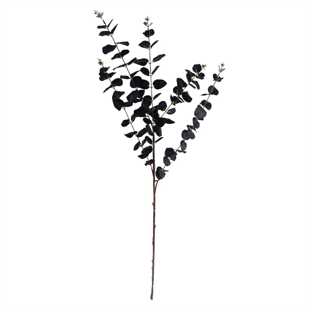 65cm Orange and Black Flower Arrangement Glass Vase