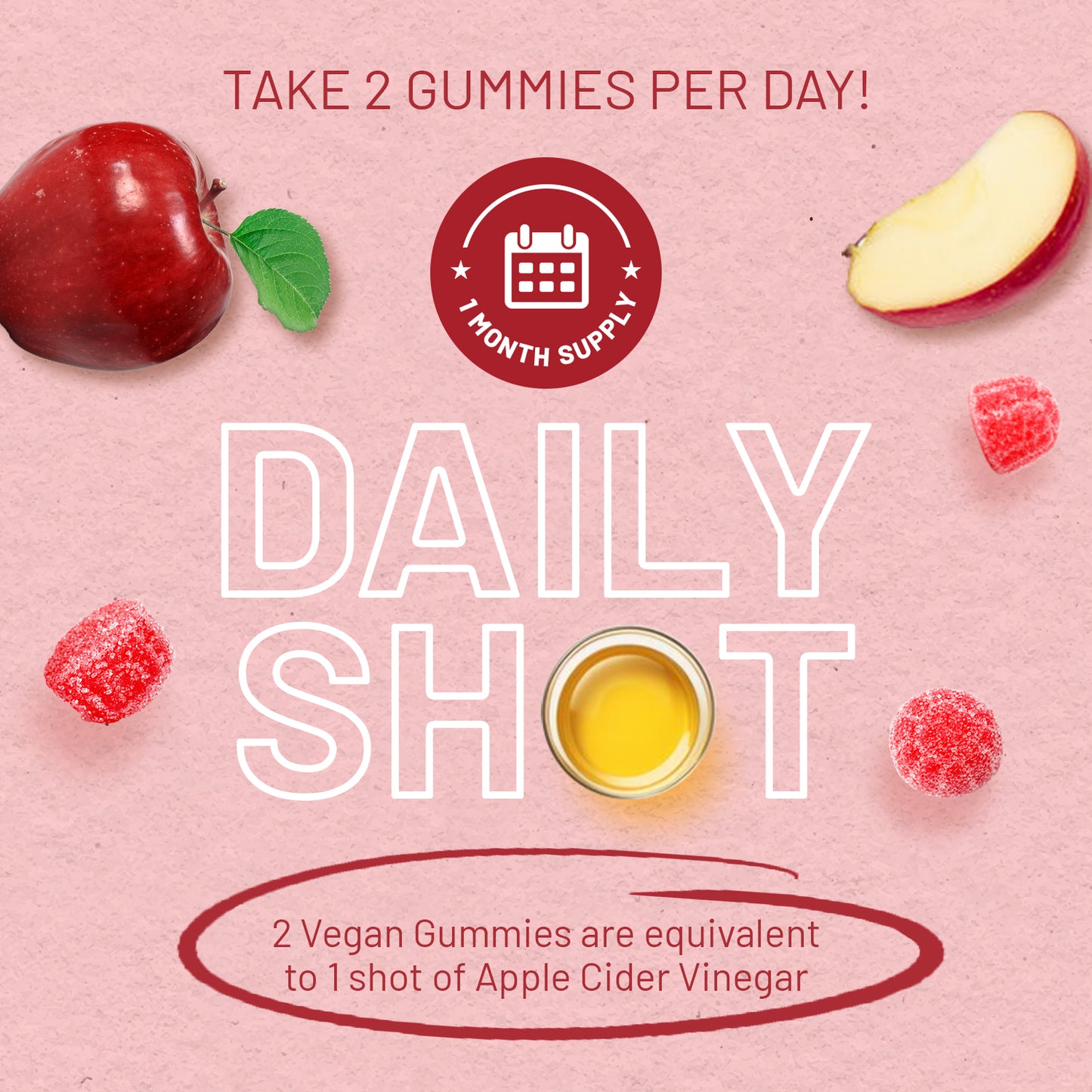 Apple Cider Vinegar Gummies with The Mother 1000mg | Made in UK by Prowise