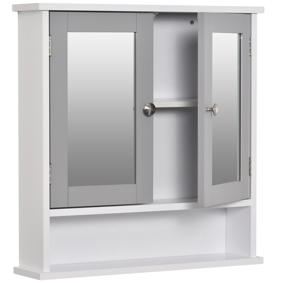 kleankin Bathroom Wall Storage Cabinet - Grey