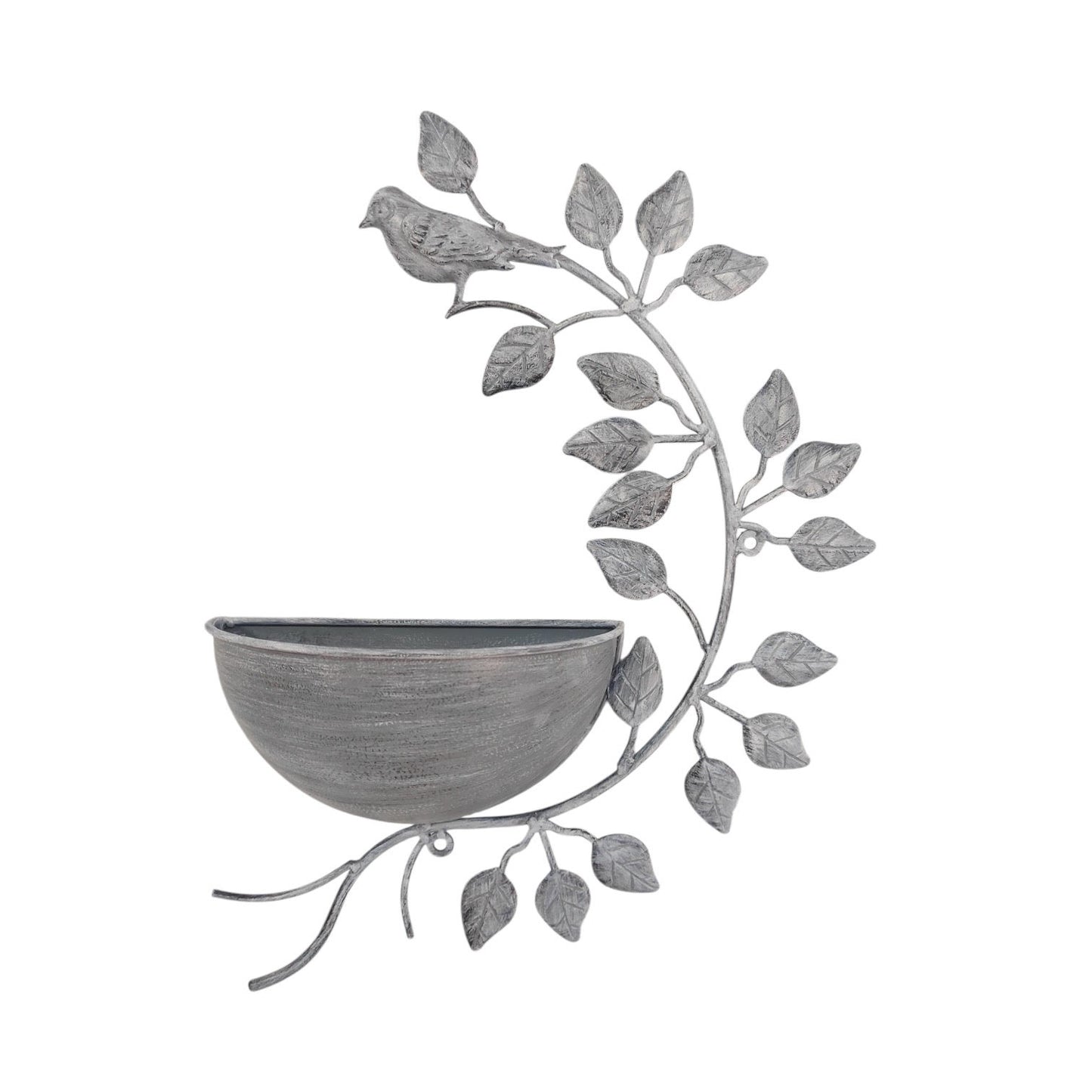 AcaciaHome Durable and Rust-Resistant 42CM Metal Garden Planter – Elegant Outdoor Pot for Flowers, Herbs & Small Shrubs for Your Garden, Patio, or Balcony to Long-Lasting Use Any Outdoor Space (Grey)