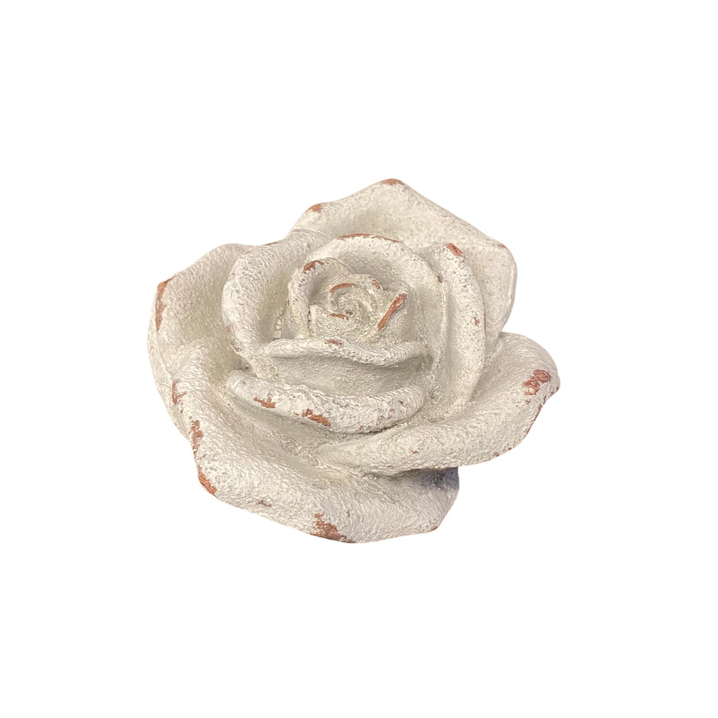 Flower on a Base Garden Ornament Resin Art Sculpture Figurine Stone Look 15cm