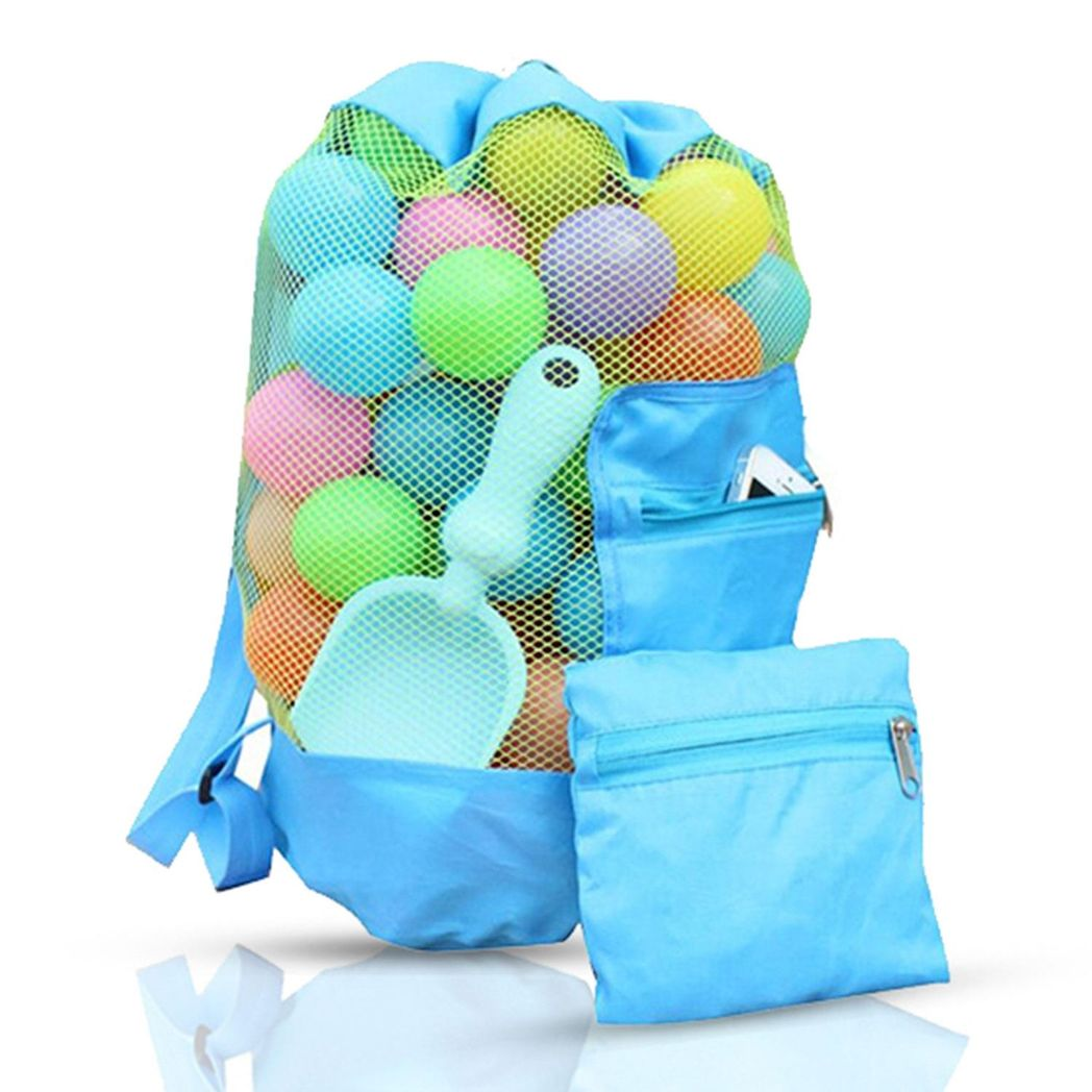 Doodle Nylon Toy Storage Bag and Play Mat - Blue