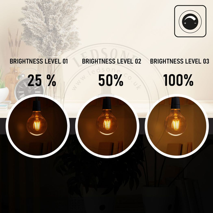 10Pack E27 LED Edison Dimmable Vintage Amber Glass Warm white 2700K Light Bulbs