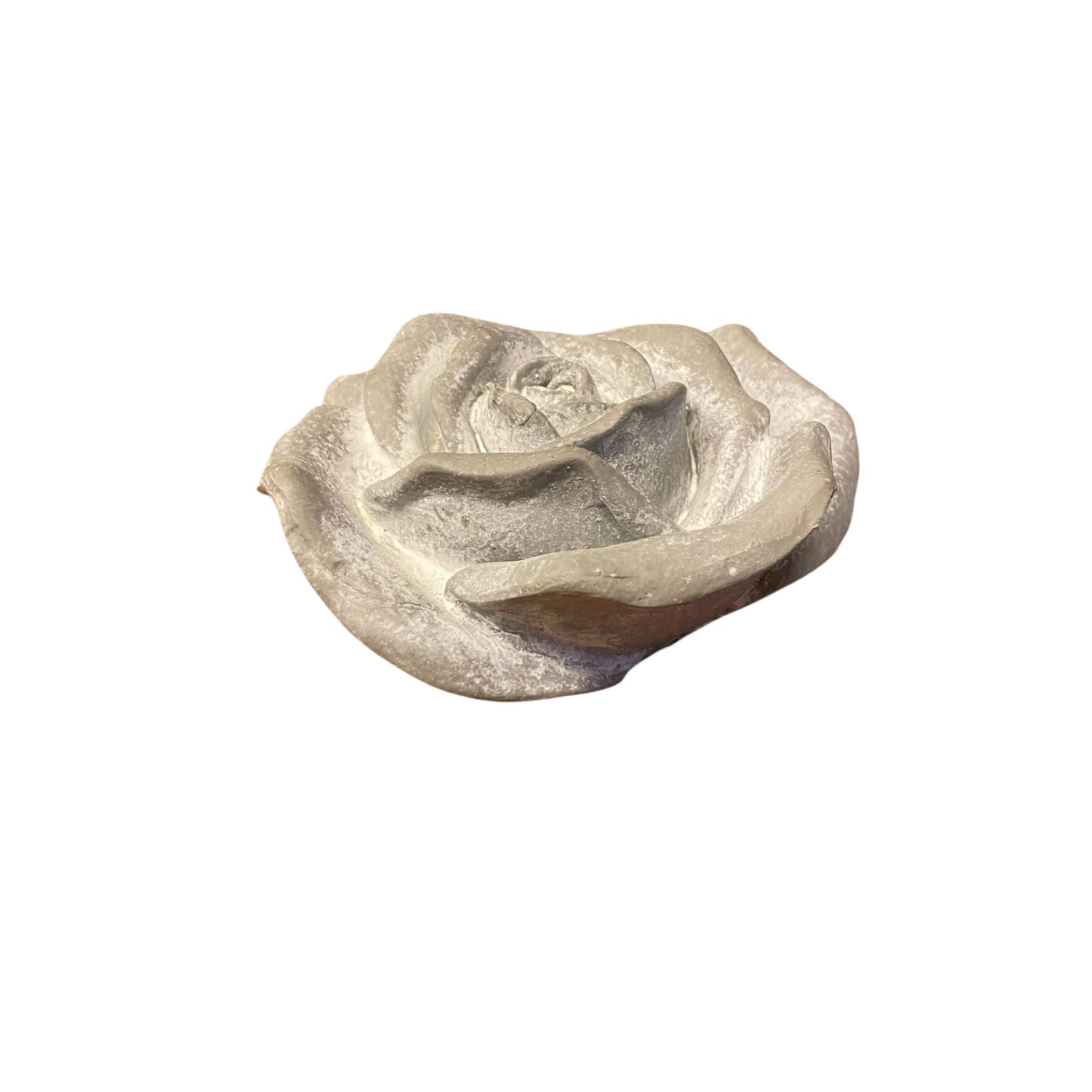 Flower on a Base Garden Ornament Resin Art Sculpture Figurine Stone Look 18cm