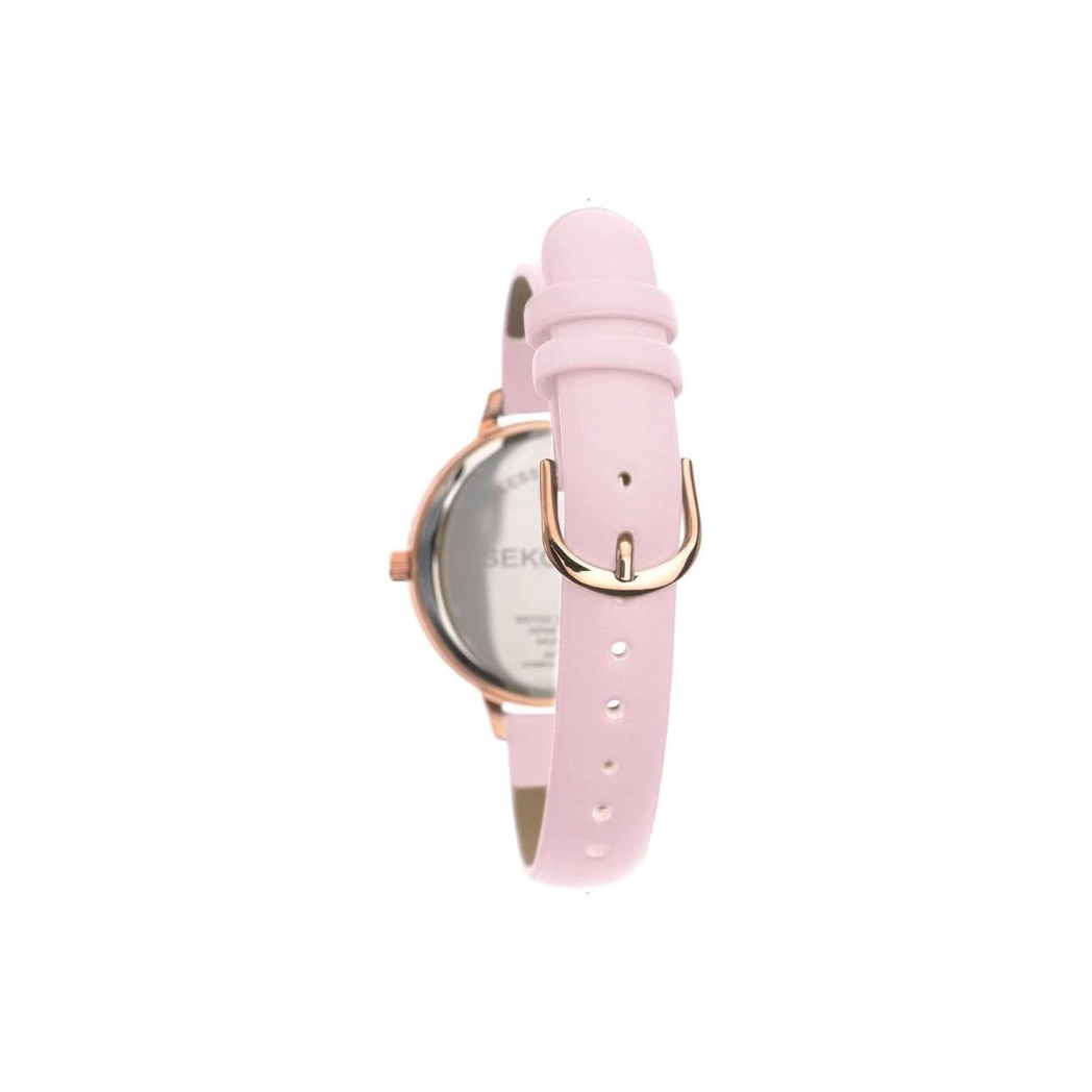 Sekonda Ladies Pink Bling Dial Leather Watch 2650