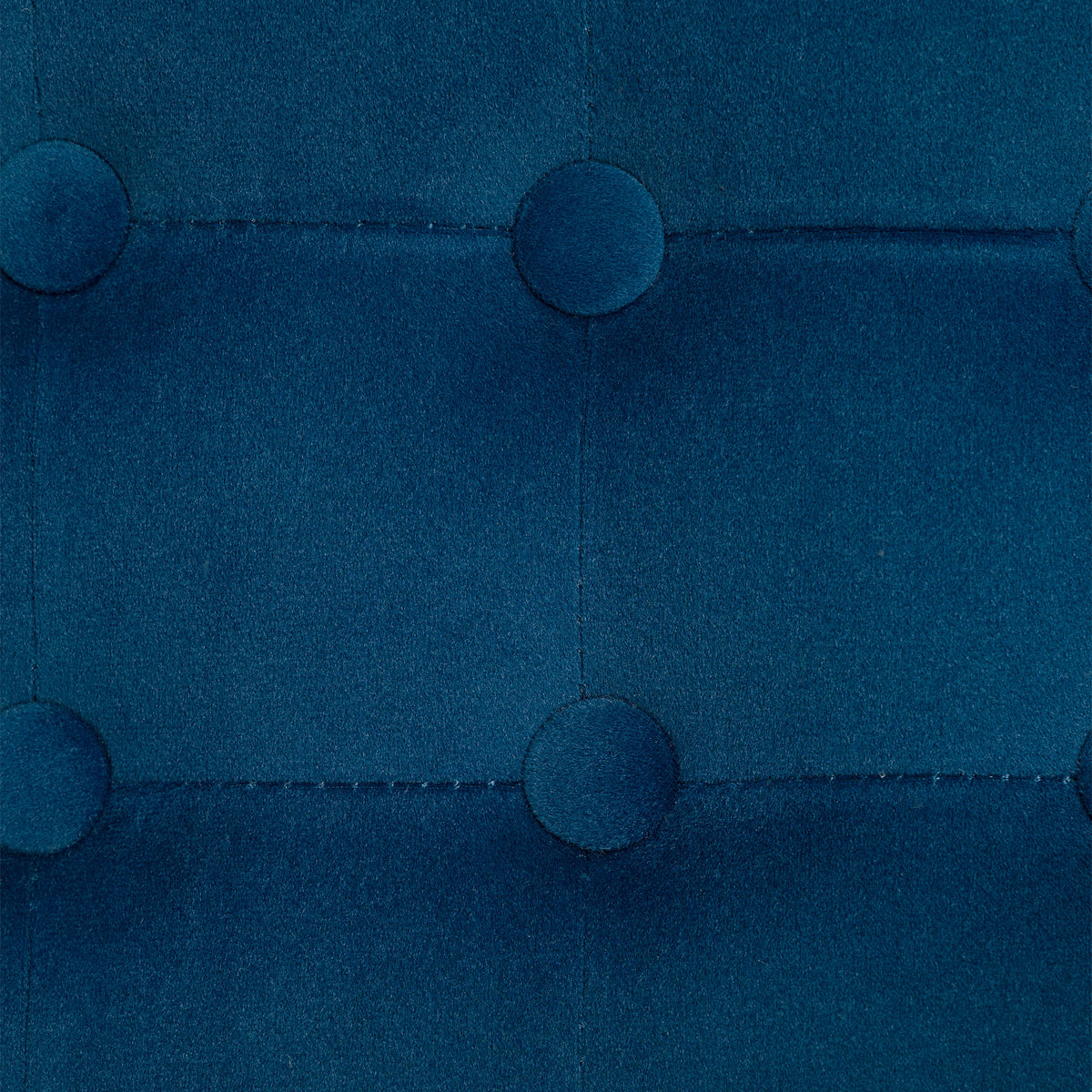 HOMCOM Velvet-Feel Square Ottoman - Blue