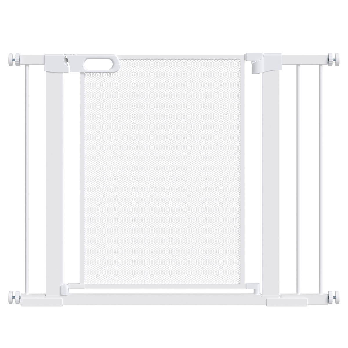 PawHut Pet Safety Gate, for Doorways, Staircases, Hallways, with Extensions Kit, 75-103cm - White