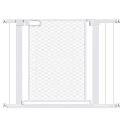 PawHut Pet Safety Gate, for Doorways, Staircases, Hallways, with Extensions Kit, 75-103cm - White