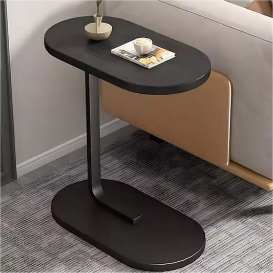C-Shaped Compact Sofa Side End Table Coffee Laptop Table Living Room Bedroom UK-Black