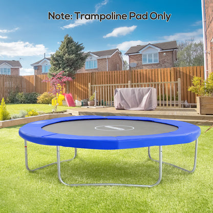 HOMCOM 8ft Trampoline Pad, Φ244cm Trampoline Accessories Surround Pad Thick Foam Pads Padding Replacement Spare, No Holes for Pole, Blue