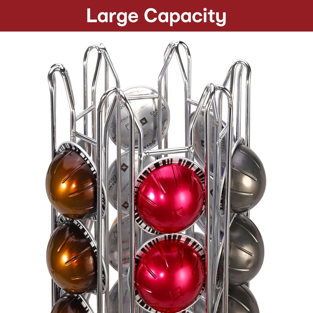 VINSANI 48 POD CHROME COFFEE POD STAND 1010347