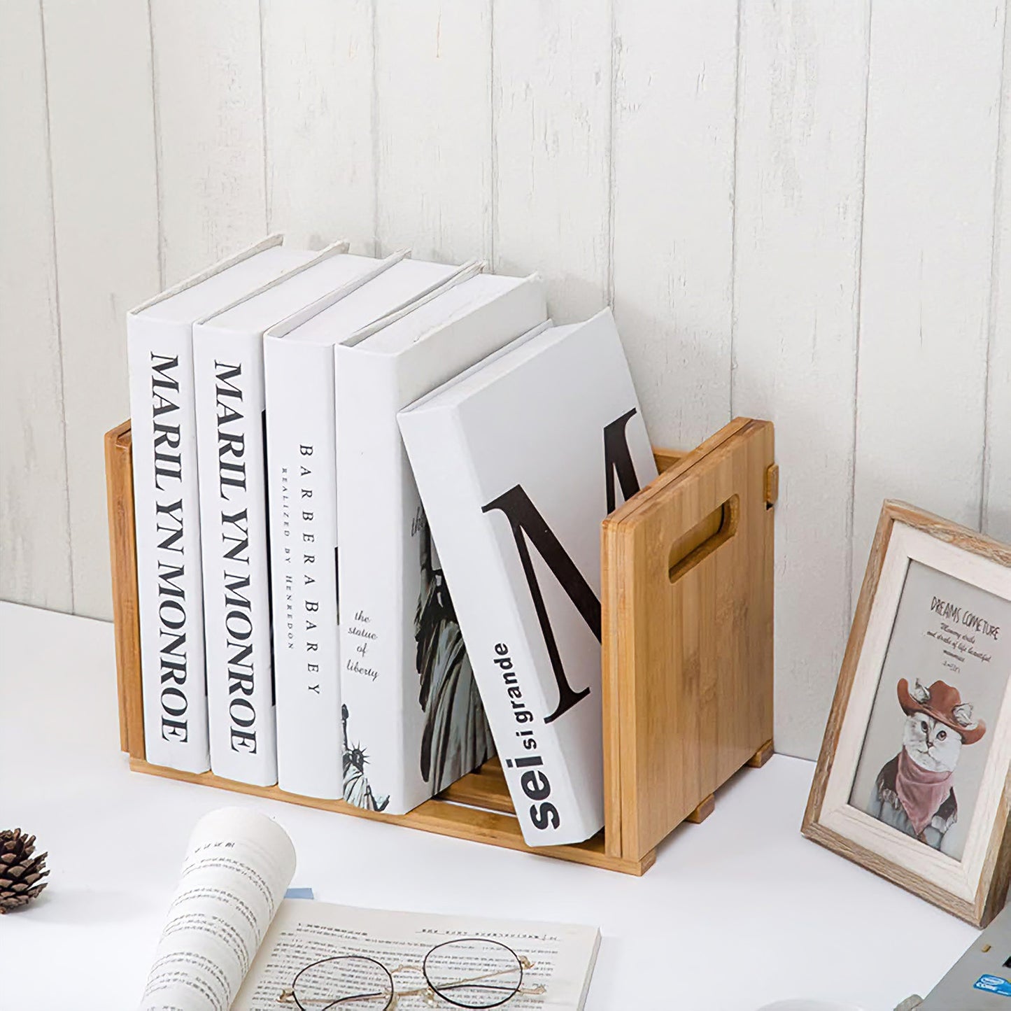 Bamboo Expandable Bookshelf