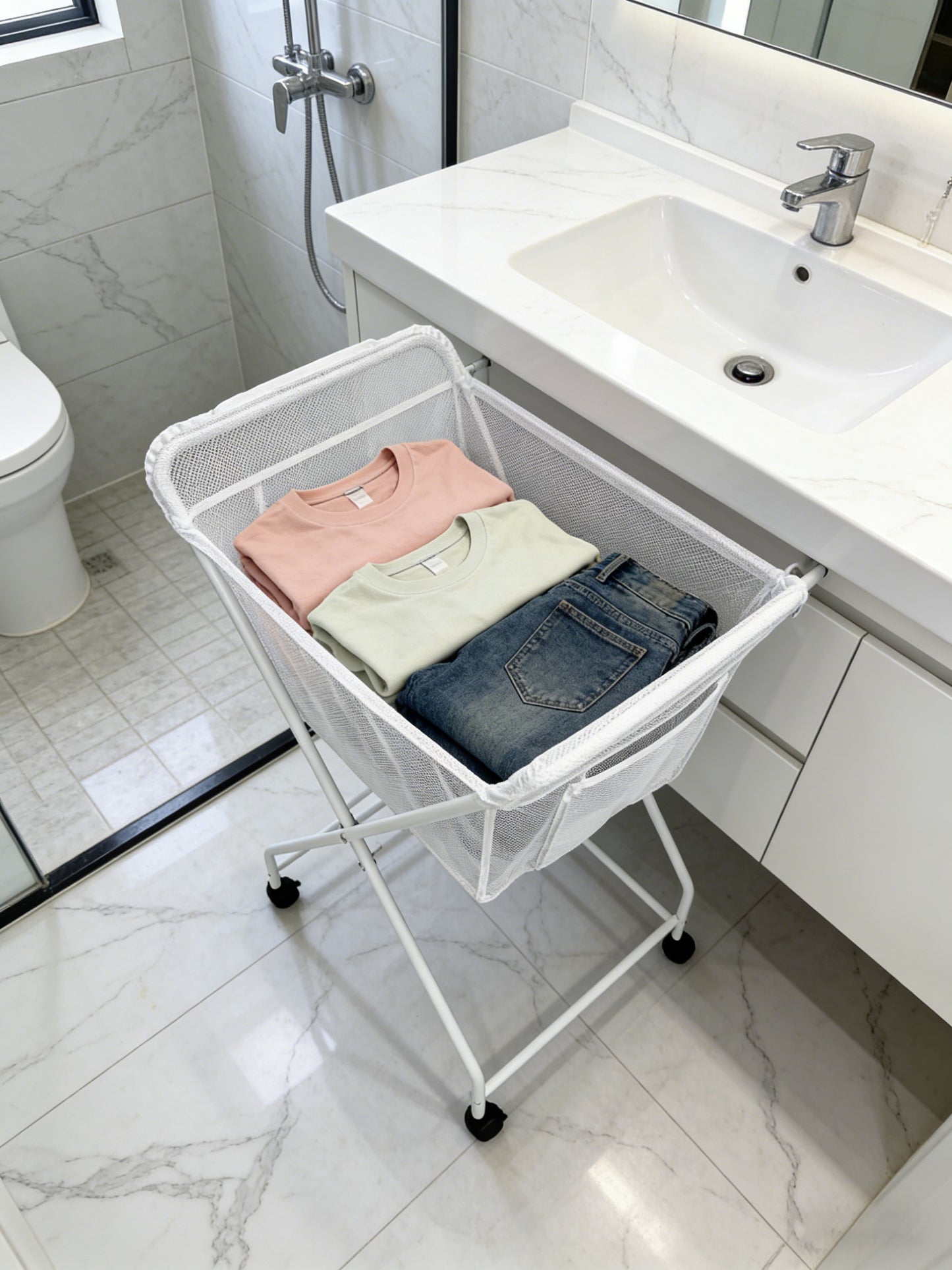 No Bend Laundry Trolley