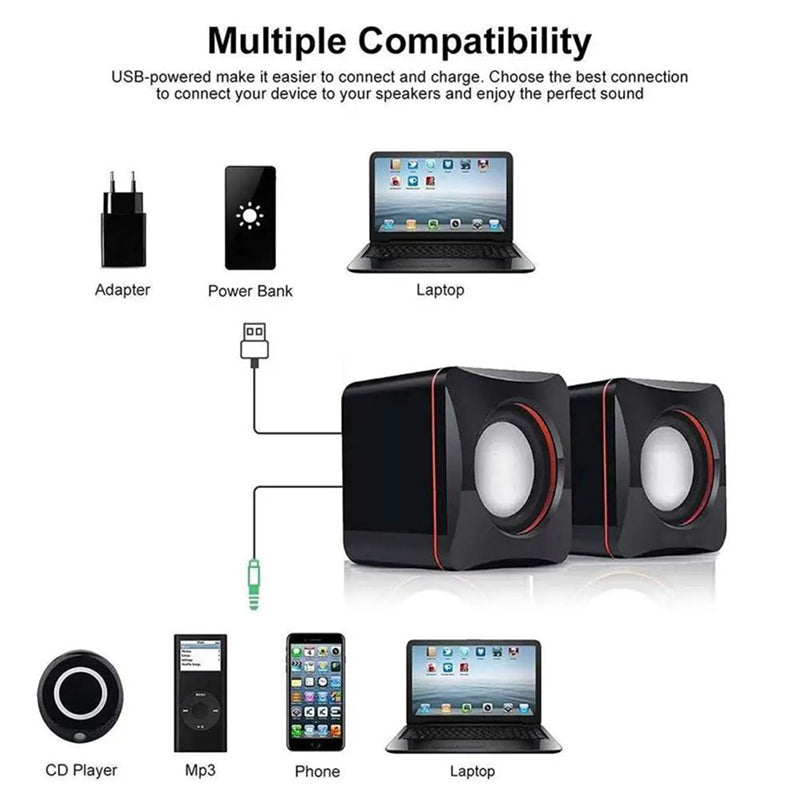 USB External Small Speaker Multimedia Small Speaker Desktop Computer Laptop External Mini Speaker Office and Entertainment
