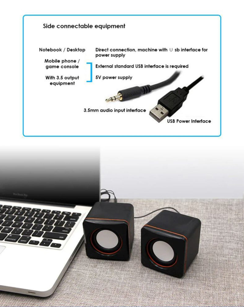 USB External Small Speaker Multimedia Small Speaker Desktop Computer Laptop External Mini Speaker Office and Entertainment