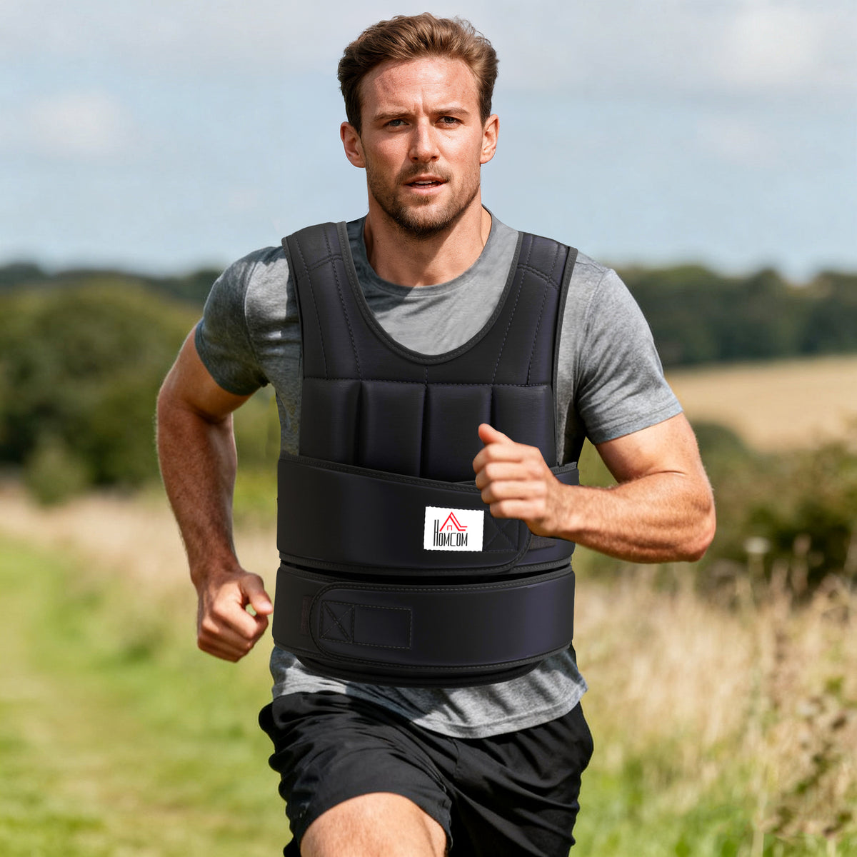 HOMCOM 20KG Adjustable Weight Vest, Black