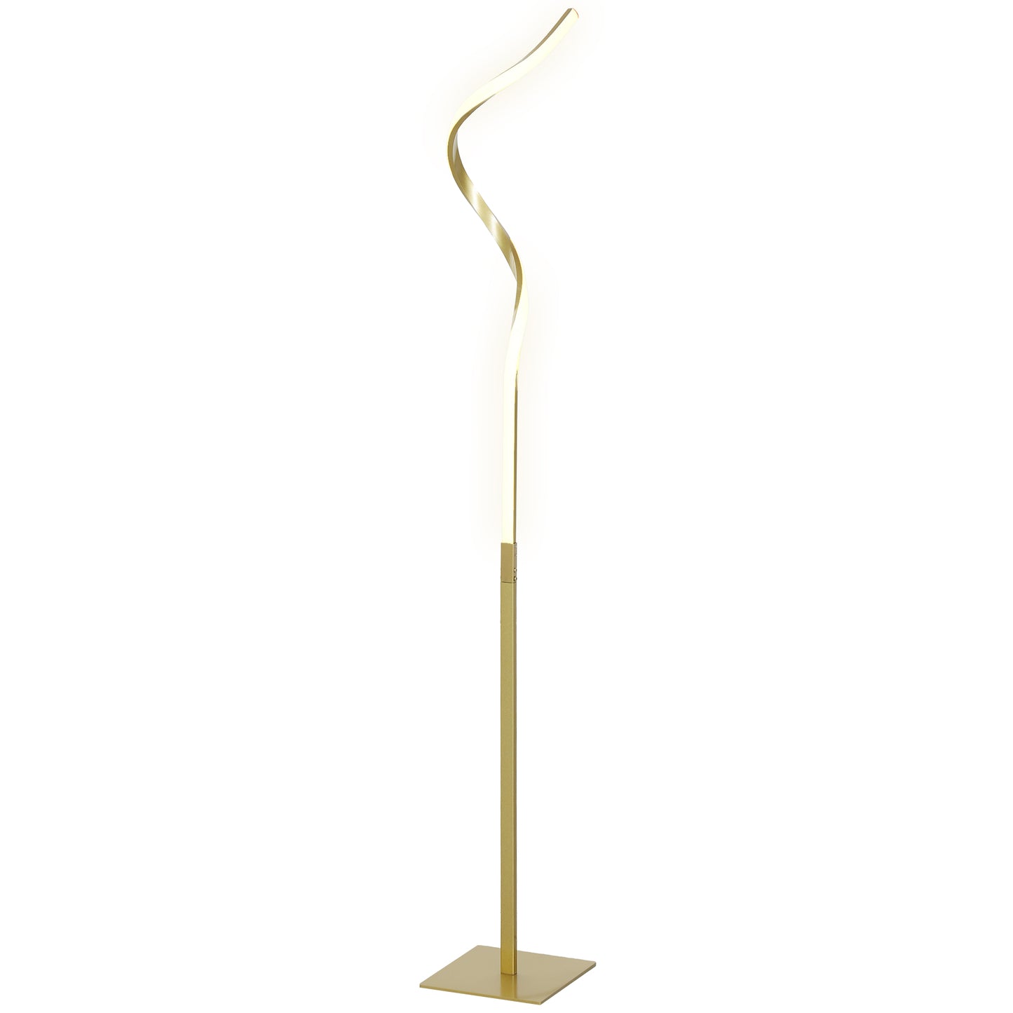 HOMCOM LED Floor Lamp, Standing Lamp with3 Adjustable Brightness Gold Tone