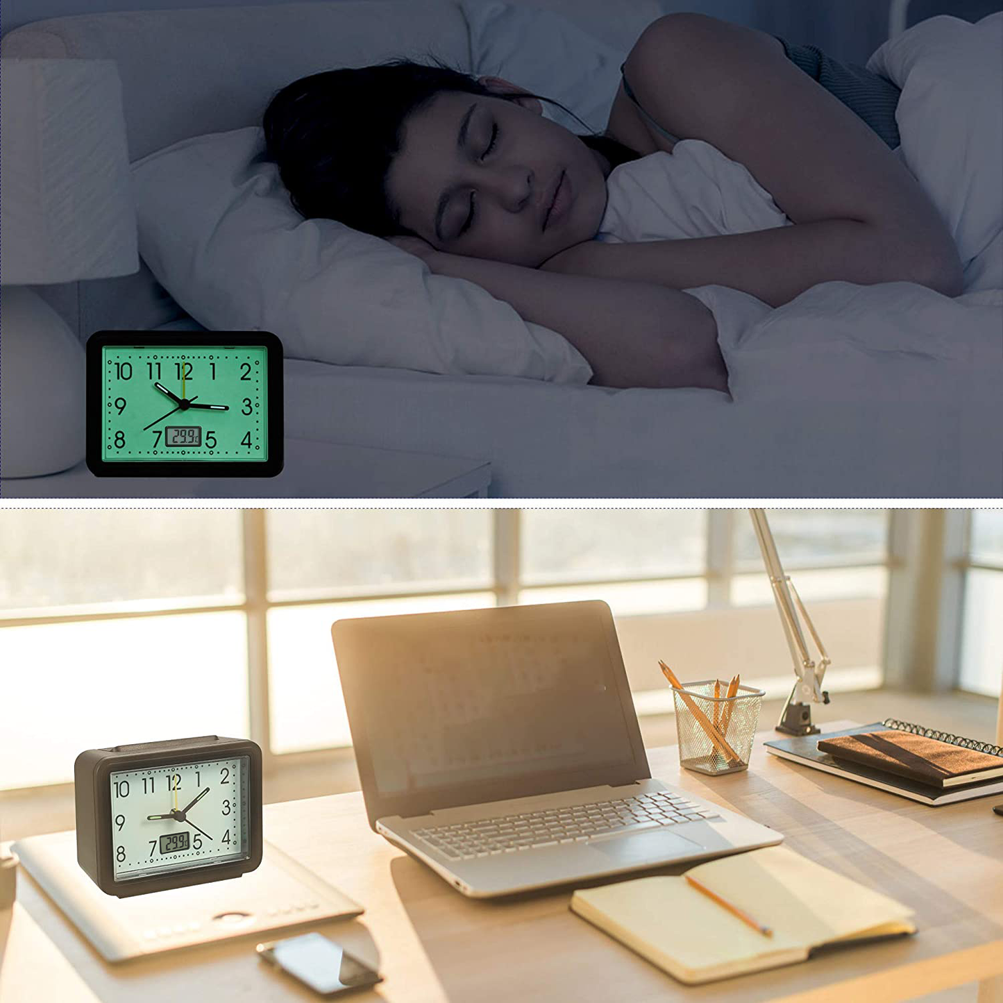 GID Alarm Clock with Temperature Set of 2