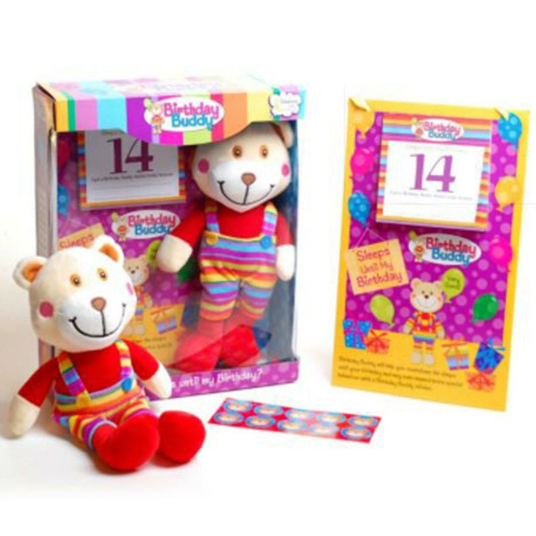 Birthday Buddy (Girl) & (Boy) Count Down Birthday Bear Toy[Birthday Buddy - Boy]