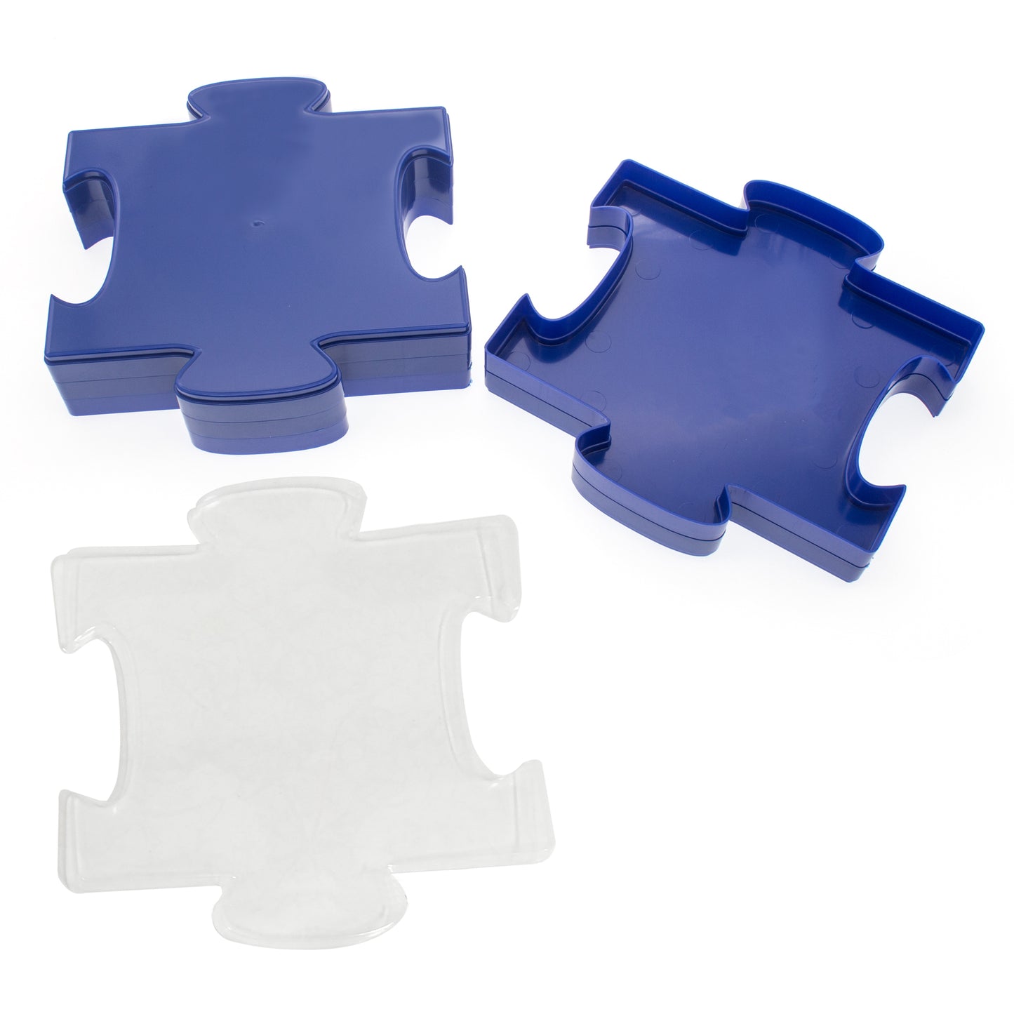 Set of 6 Stackable Trays Blue
