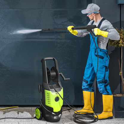 Outsunny 2200W High Pressure Washer, 170 Bar Pressure Washer with Adjustable Nozzle and 6M Hose, 32W x 32D x 80H cm Green