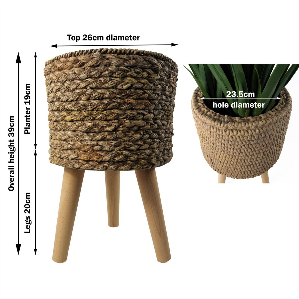 39cm x 26cm Woven Effect Composite Large Planter