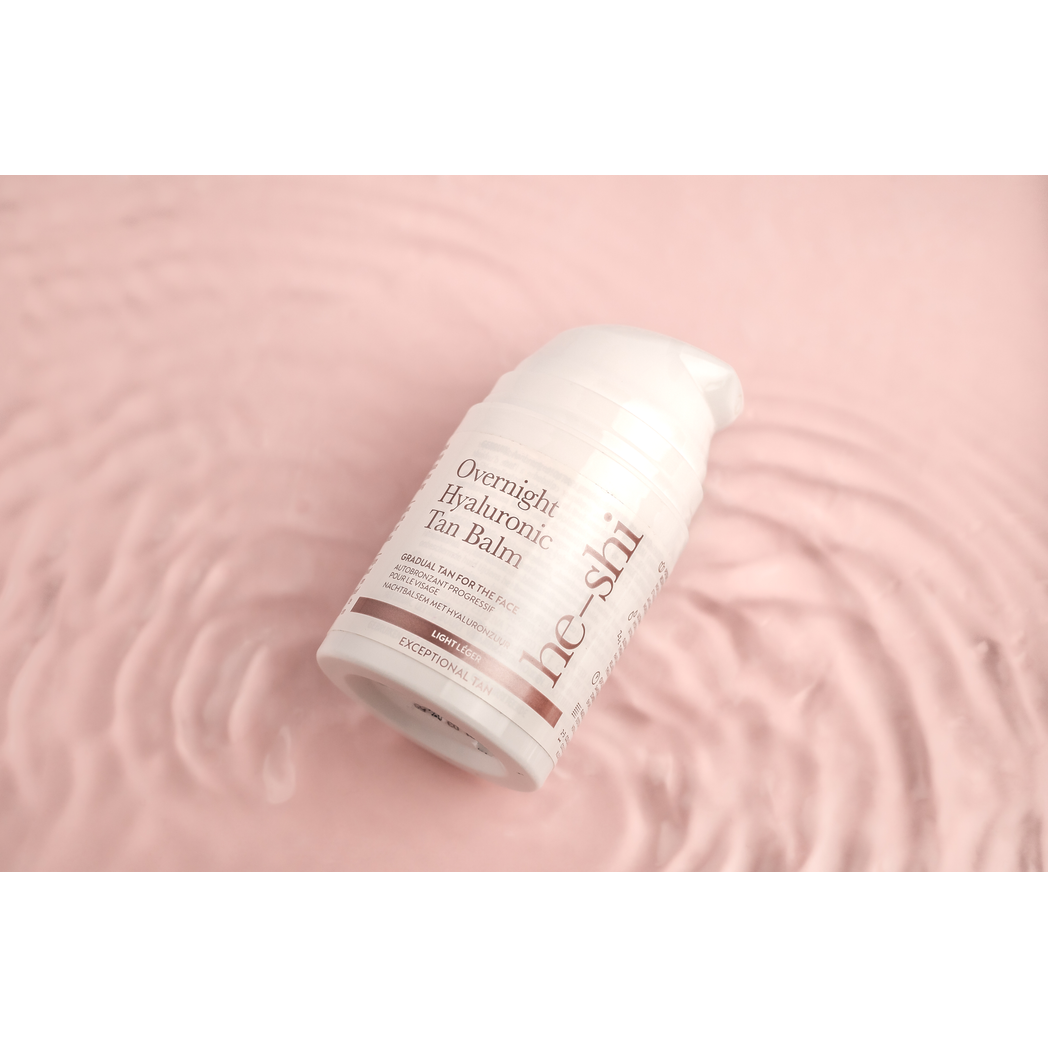 He-Shi Overnight Hyaluronic Self Tan Balm 50ml - Relaxing Facial Night Tan