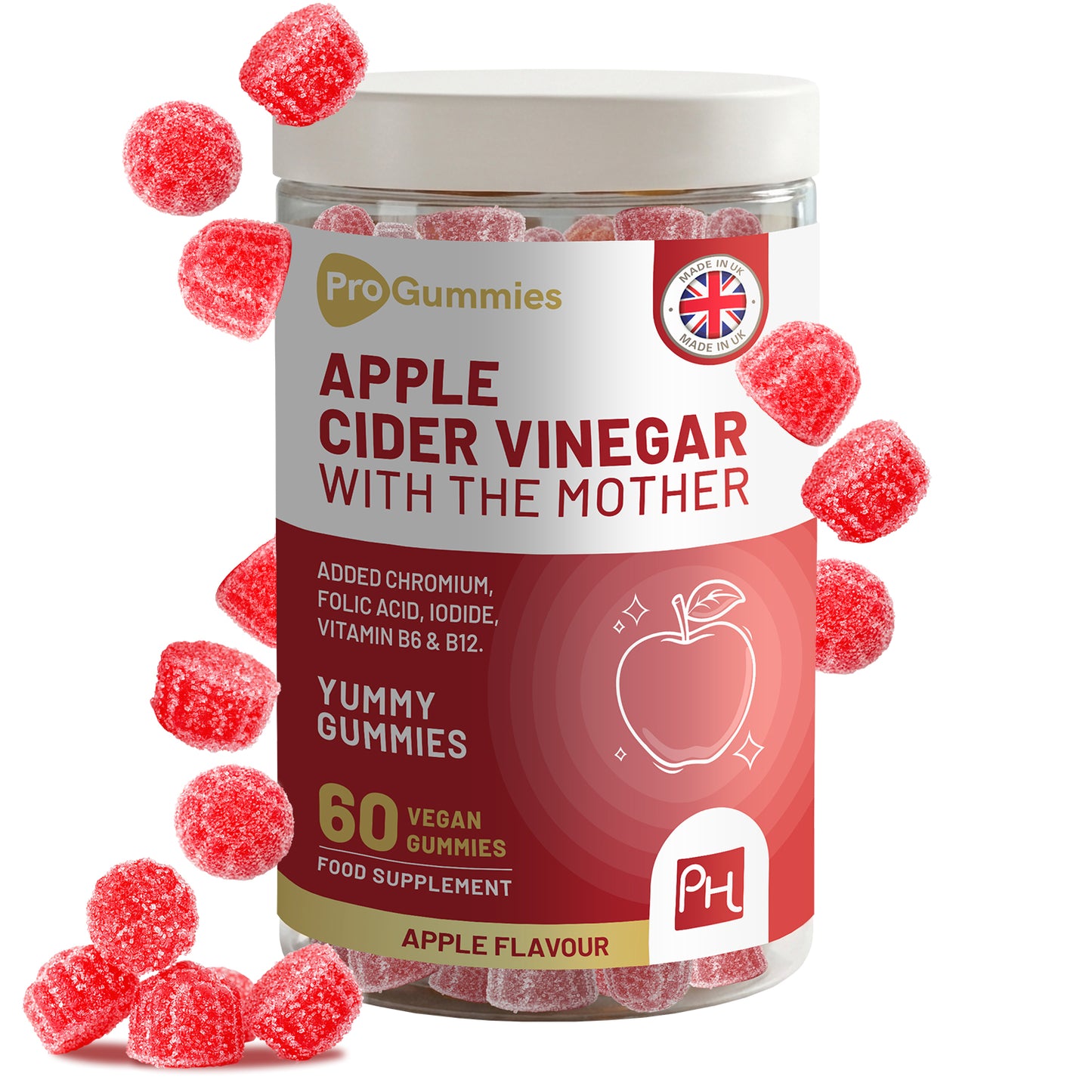 Apple Cider Vinegar Gummies with The Mother 1000mg | Made in UK by Prowise