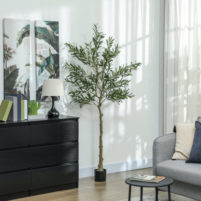 HOMCOM Silk Leaf Artificial Olive Trees